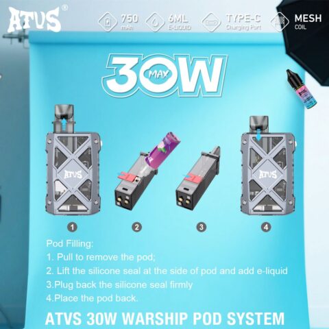 DE012 Sigaretta Elettronica Usa E Getta Puff 7000 Tiri con flusso d'aria ricaricabile e regolabile ATVS Vape