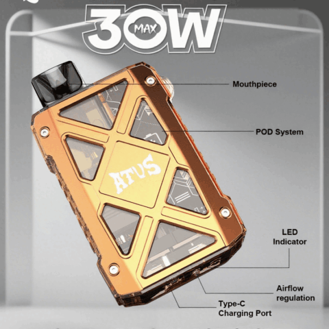 DE012MAX Kit di pod ricaricabile dispositivo di sistema ATVS Vape