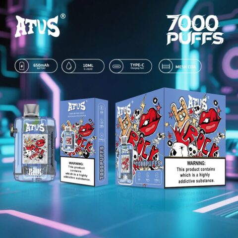 DE012 Sigaretta Elettronica Usa E Getta Puff 7000 Tiri con flusso d'aria ricaricabile e regolabile ATVS Vape