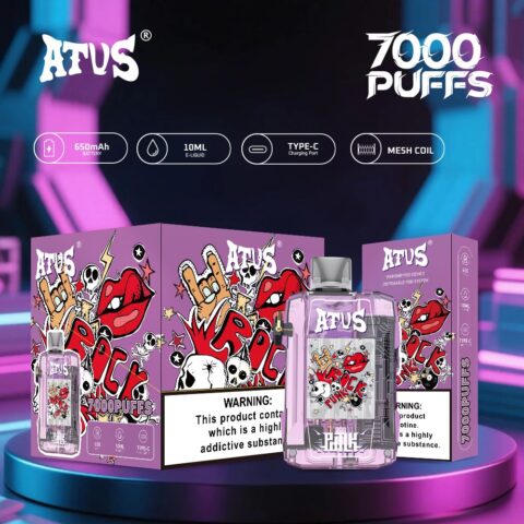 DE012 Sigaretta Elettronica Usa E Getta Puff 7000 Tiri con flusso d'aria ricaricabile e regolabile ATVS Vape