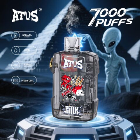 DE012 Sigaretta Elettronica Usa E Getta Puff 7000 Tiri con flusso d'aria ricaricabile e regolabile ATVS Vape