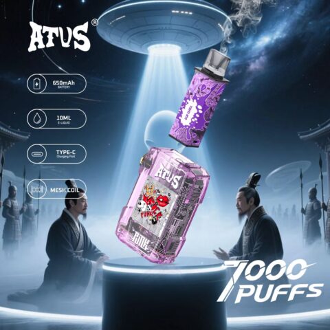 DE012 Sigaretta Elettronica Usa E Getta Puff 7000 Tiri con flusso d'aria ricaricabile e regolabile ATVS Vape