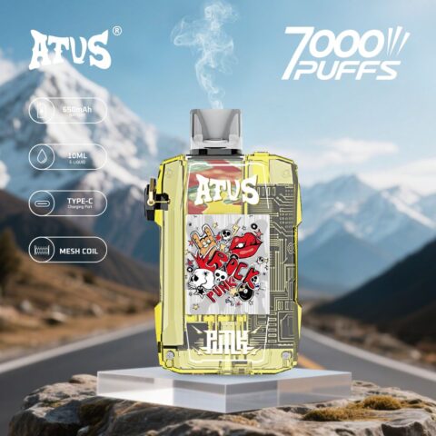 DE012 Sigaretta Elettronica Usa E Getta Puff 7000 Tiri con flusso d'aria ricaricabile e regolabile ATVS Vape