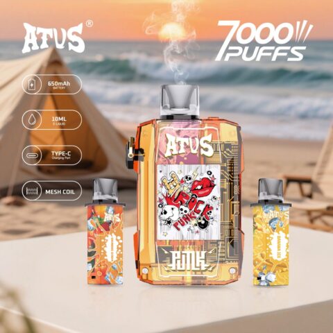 DE012 Sigaretta Elettronica Usa E Getta Puff 7000 Tiri con flusso d'aria ricaricabile e regolabile ATVS Vape