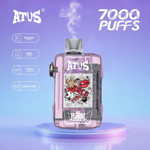 DE012 Sigaretta Elettronica Usa E Getta Puff 7000 Tiri con flusso d'aria ricaricabile e regolabile ATVS Vape