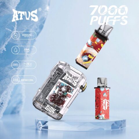 DE012 Sigaretta Elettronica Usa E Getta Puff 7000 Tiri con flusso d'aria ricaricabile e regolabile ATVS Vape