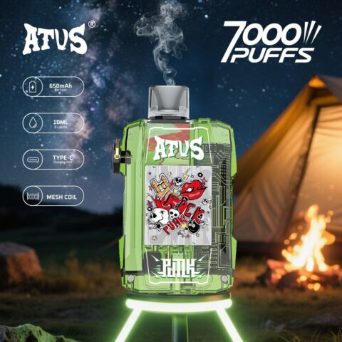 DE012 Sigaretta Elettronica Usa E Getta Puff 7000 Tiri con flusso d'aria ricaricabile e regolabile ATVS Vape