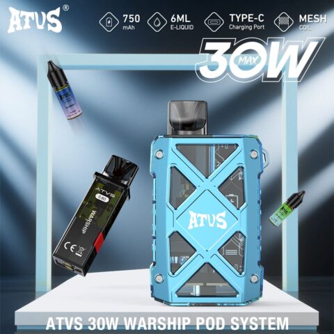 DE012MAX Kit di pod ricaricabile dispositivo di sistema ATVS Vape