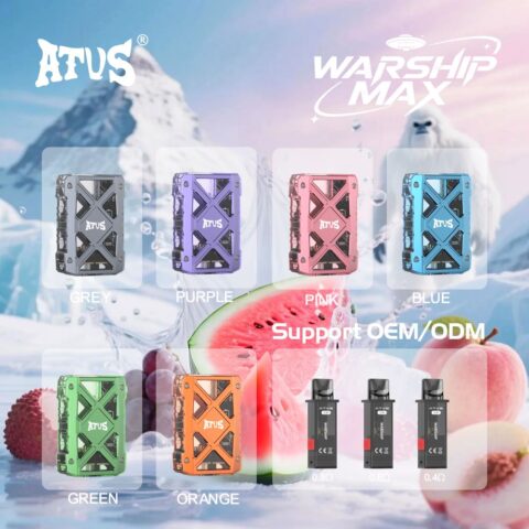 DE012MAX Kit di pod ricaricabile dispositivo di sistema ATVS Vape