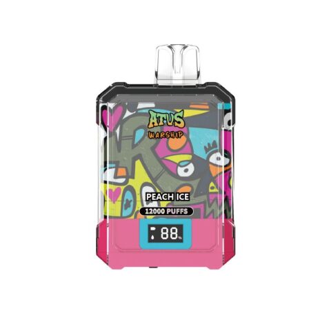 DE013A Sigaretta Elettronica Usa E Getta Puff 12000 Tiri con display LED ricaricabile e flusso d'aria regolabile ATVS Vape