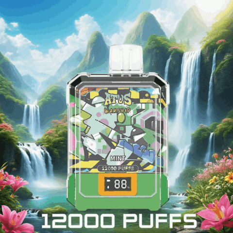 DE013A Sigaretta Elettronica Usa E Getta Puff 12000 Tiri con display LED ricaricabile e flusso d'aria regolabile ATVS Vape