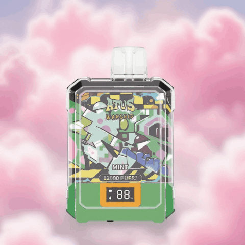 DE013A Sigaretta Elettronica Usa E Getta Puff 12000 Tiri con display LED ricaricabile e flusso d'aria regolabile ATVS Vape