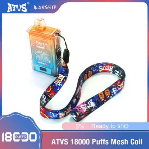 DE015 Sigaretta Elettronica Usa E Getta Puff 18000 Tiri con display LED ricaricabile e flusso d'aria regolabile ATVS Vape