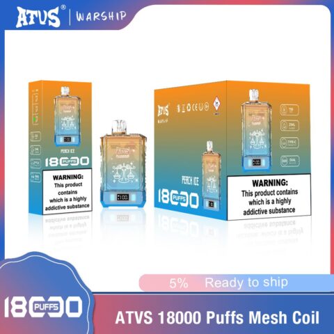 DE015 Sigaretta Elettronica Usa E Getta Puff 18000 Tiri con display LED ricaricabile e flusso d'aria regolabile ATVS Vape