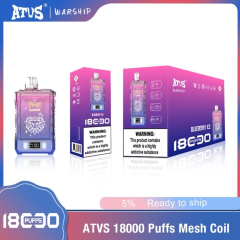 DE015 Sigaretta Elettronica Usa E Getta Puff 18000 Tiri con display LED ricaricabile e flusso d'aria regolabile ATVS Vape