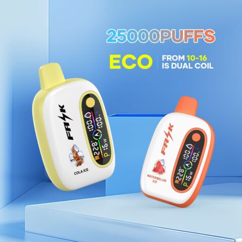 DE016 Sigaretta Elettronica Usa E Getta Puff 25000 Tiri con display LED ricaricabile e flusso d'aria regolabile ATVS Vape