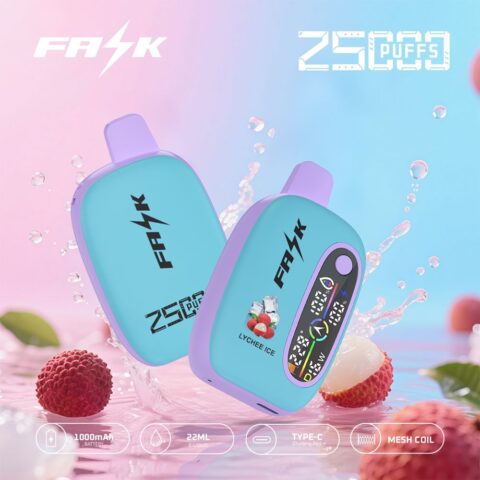 DE016 Sigaretta Elettronica Usa E Getta Puff 25000 Tiri con display LED ricaricabile e flusso d'aria regolabile ATVS Vape