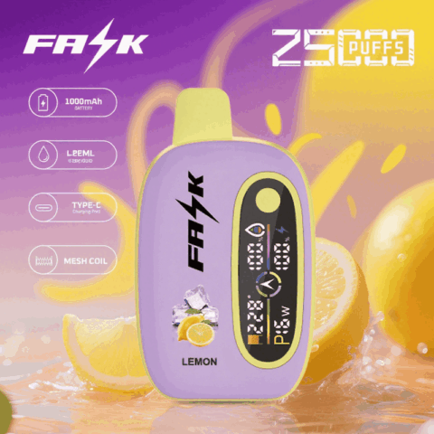 DE016 Sigaretta Elettronica Usa E Getta Puff 25000 Tiri con display LED ricaricabile e flusso d'aria regolabile ATVS Vape