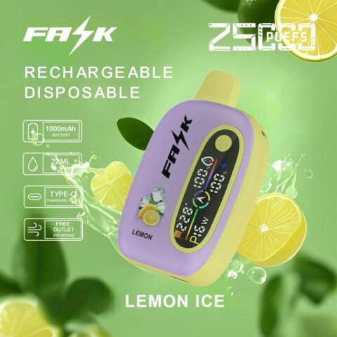 DE016 Sigaretta Elettronica Usa E Getta Puff 25000 Tiri con display LED ricaricabile e flusso d'aria regolabile ATVS Vape