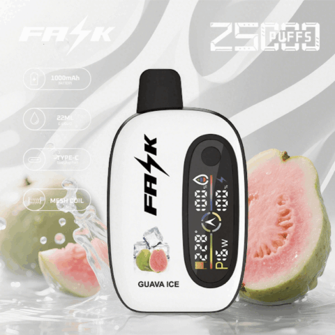 DE016 Sigaretta Elettronica Usa E Getta Puff 25000 Tiri con display LED ricaricabile e flusso d'aria regolabile ATVS Vape