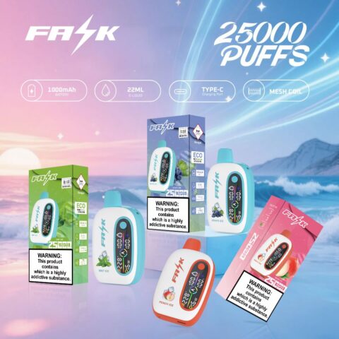 DE016 Sigaretta Elettronica Usa E Getta Puff 25000 Tiri con display LED ricaricabile e flusso d'aria regolabile ATVS Vape
