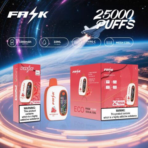 DE016 Sigaretta Elettronica Usa E Getta Puff 25000 Tiri con display LED ricaricabile e flusso d'aria regolabile ATVS Vape