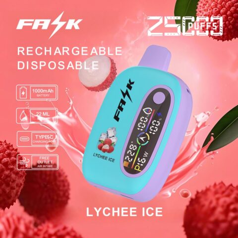 DE016 Sigaretta Elettronica Usa E Getta Puff 25000 Tiri con display LED ricaricabile e flusso d'aria regolabile ATVS Vape