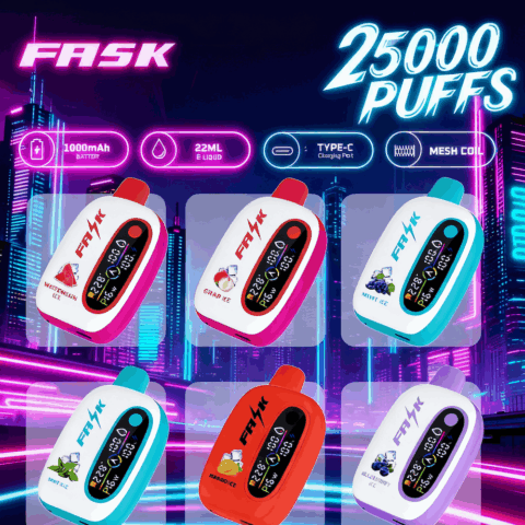 DE016 Sigaretta Elettronica Usa E Getta Puff 25000 Tiri con display LED ricaricabile e flusso d'aria regolabile ATVS Vape