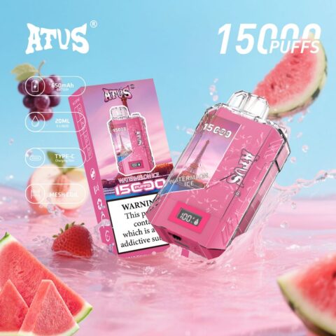 DE017 Sigaretta Elettronica Usa E Getta Puff 15000 Tiri con display LED ricaricabile e flusso d'aria regolabile ATVS Vape