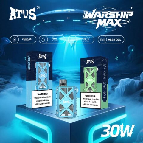 DE017 Sigaretta Elettronica Usa E Getta Puff 30000 Tiri con display LED ricaricabile e flusso d'aria regolabile ATVS Vape