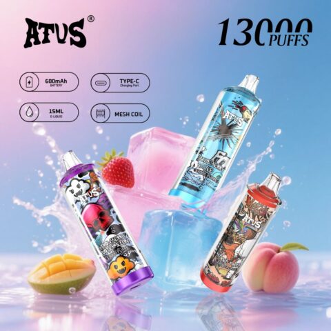 DE018 13000 Puffs Vape usa e getta con ricaricabile ATVS Vape