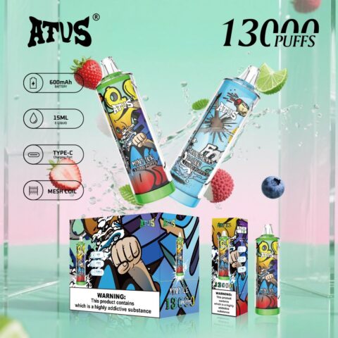 DE018 13000 Puffs Vape usa e getta con ricaricabile ATVS Vape