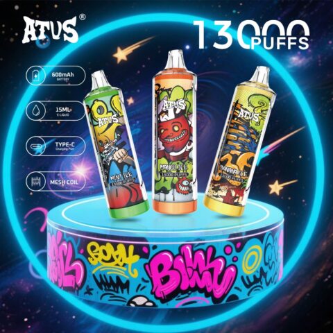 DE018 13000 Puffs Vape usa e getta con ricaricabile ATVS Vape