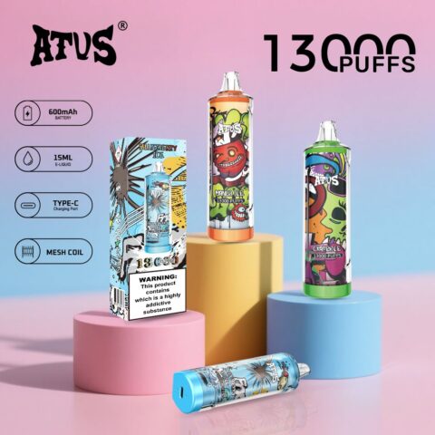 DE018 13000 Puffs Vape usa e getta con ricaricabile ATVS Vape