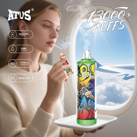 DE018 13000 Puffs Vape usa e getta con ricaricabile ATVS Vape