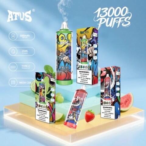 DE018 13000 Puffs Vape usa e getta con ricaricabile ATVS Vape