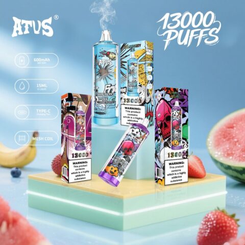 DE018 13000 Puffs Vape usa e getta con ricaricabile ATVS Vape