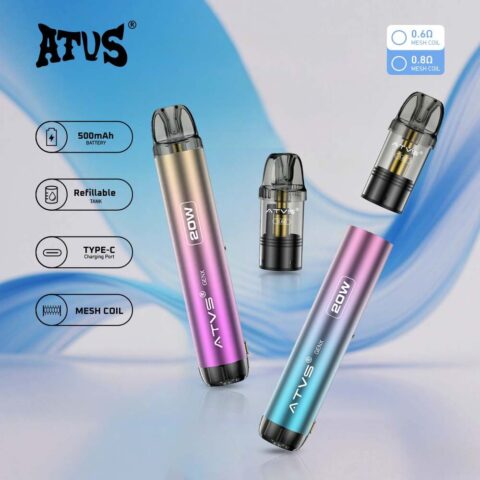 DE020 Dispositivo di sistema Pod Kit preriempito con flusso daria regolabile MTL RDL ATVS Vape