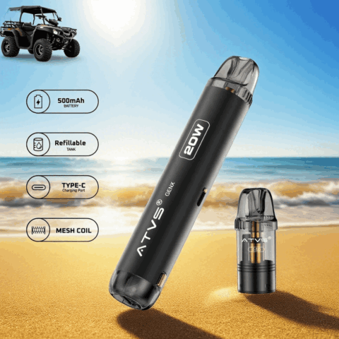 DE020 Dispositivo di sistema Pod Kit preriempito con flusso daria regolabile MTL RDL ATVS Vape