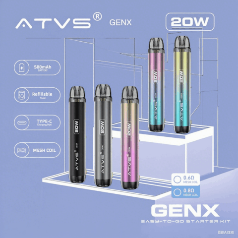 DE020 Dispositivo di sistema Pod Kit preriempito con flusso daria regolabile MTL RDL ATVS Vape