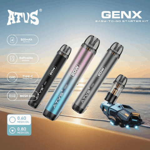 DE020 Dispositivo di sistema Pod Kit preriempito con flusso daria regolabile MTL RDL ATVS Vape