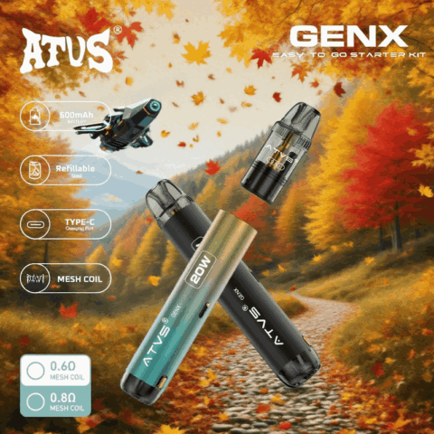 DE020 Dispositivo di sistema Pod Kit preriempito con flusso daria regolabile MTL RDL ATVS Vape