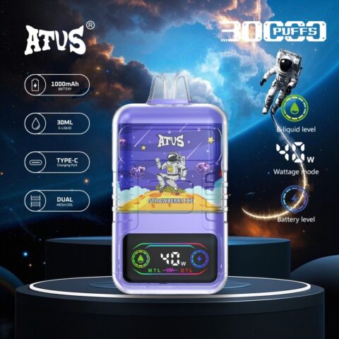 DE021 Sigaretta Elettronica Usa E Getta Puff 30000 Tiri con display LED ricaricabile e flusso d'aria regolabile MTL DTL ATVS Vape
