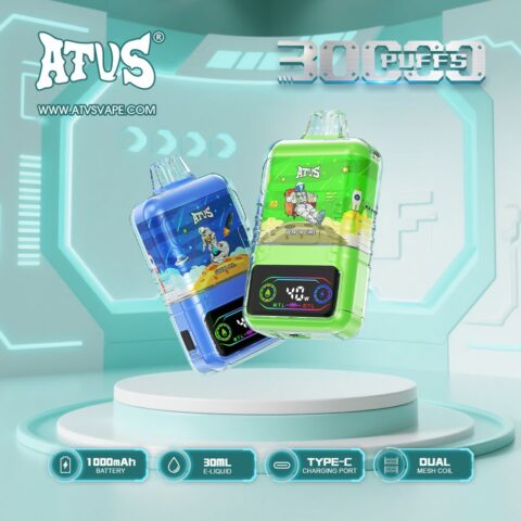 DE021 Sigaretta Elettronica Usa E Getta Puff 30000 Tiri con display LED ricaricabile e flusso d'aria regolabile MTL DTL ATVS Vape