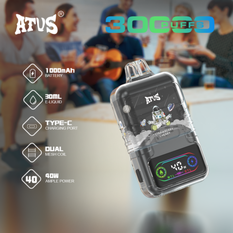 DE021 Sigaretta Elettronica Usa E Getta Puff 30000 Tiri con display LED ricaricabile e flusso d'aria regolabile MTL DTL ATVS Vape