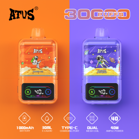 DE021 Sigaretta Elettronica Usa E Getta Puff 30000 Tiri con display LED ricaricabile e flusso d'aria regolabile MTL DTL ATVS Vape