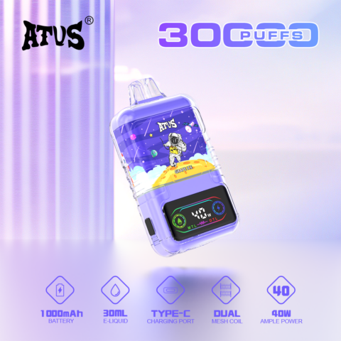 DE021 Sigaretta Elettronica Usa E Getta Puff 30000 Tiri con display LED ricaricabile e flusso d'aria regolabile MTL DTL ATVS Vape