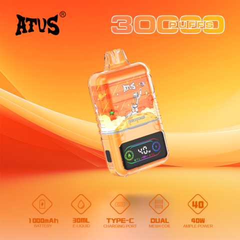 DE021 Sigaretta Elettronica Usa E Getta Puff 30000 Tiri con display LED ricaricabile e flusso d'aria regolabile MTL DTL ATVS Vape