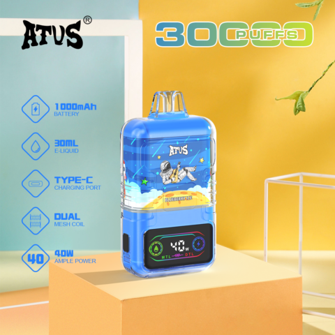 DE021 Sigaretta Elettronica Usa E Getta Puff 30000 Tiri con display LED ricaricabile e flusso d'aria regolabile MTL DTL ATVS Vape