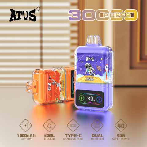 DE021 Sigaretta Elettronica Usa E Getta Puff 30000 Tiri con display LED ricaricabile e flusso d'aria regolabile MTL DTL ATVS Vape